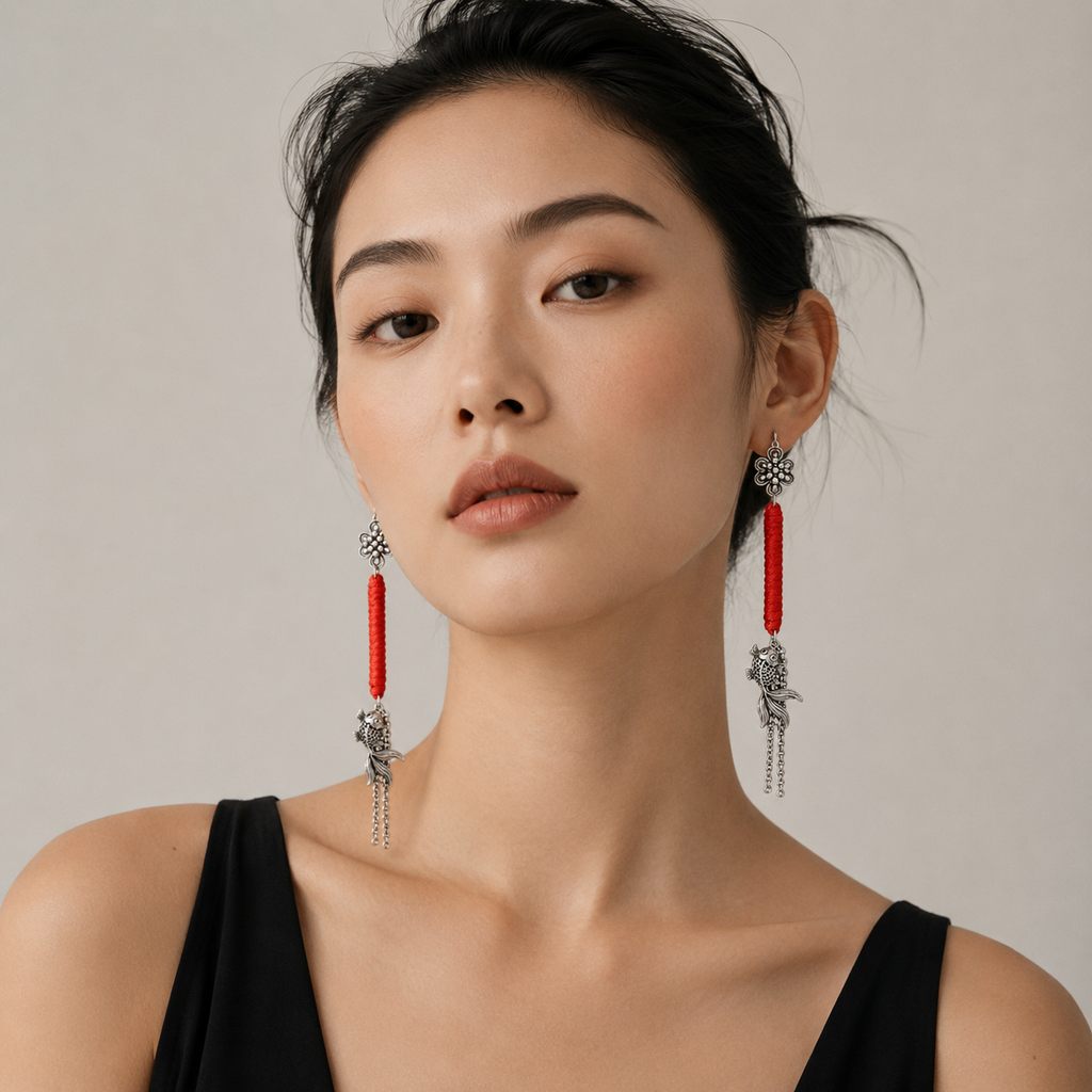 Miao Silver Earrings | Ethnic Heritage
