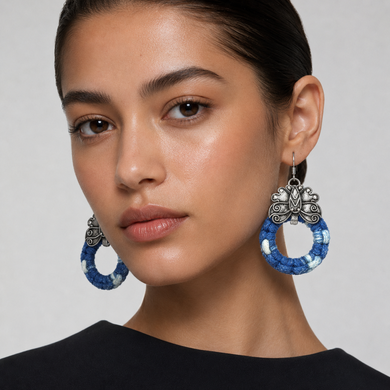 Miao Silver Earrings | Ethnic Heritage