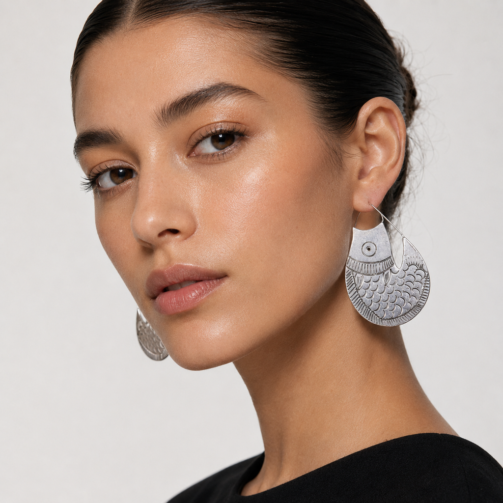 Miao Silver Earrings | Ethnic Heritage