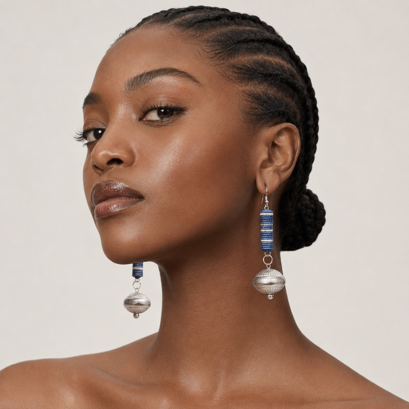 Miao Silver Earrings | Ethnic Heritage