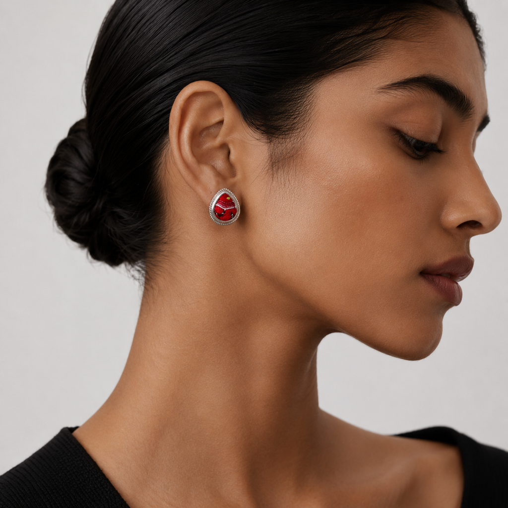 Vintage Embroidery Earrings  | Heritage