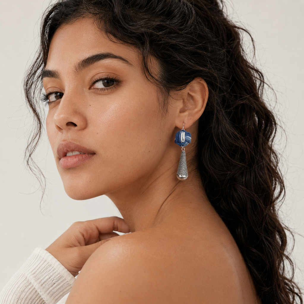 Miao Silver Earrings  | Ethnic Heritage