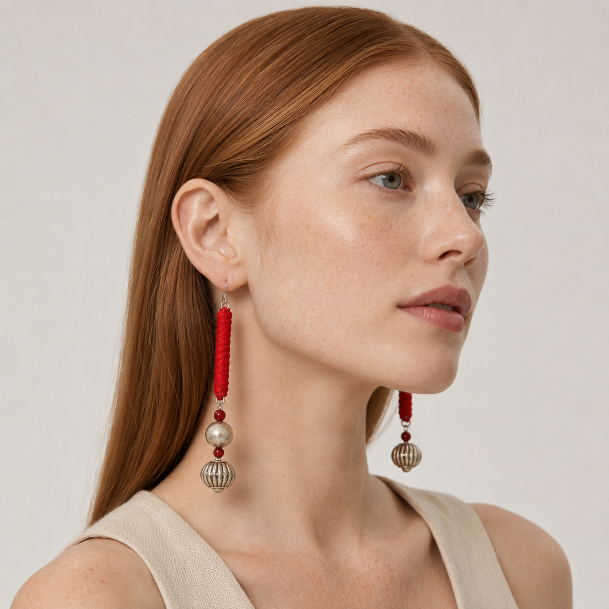 Miao Silver Earrings | Ethnic Heritage