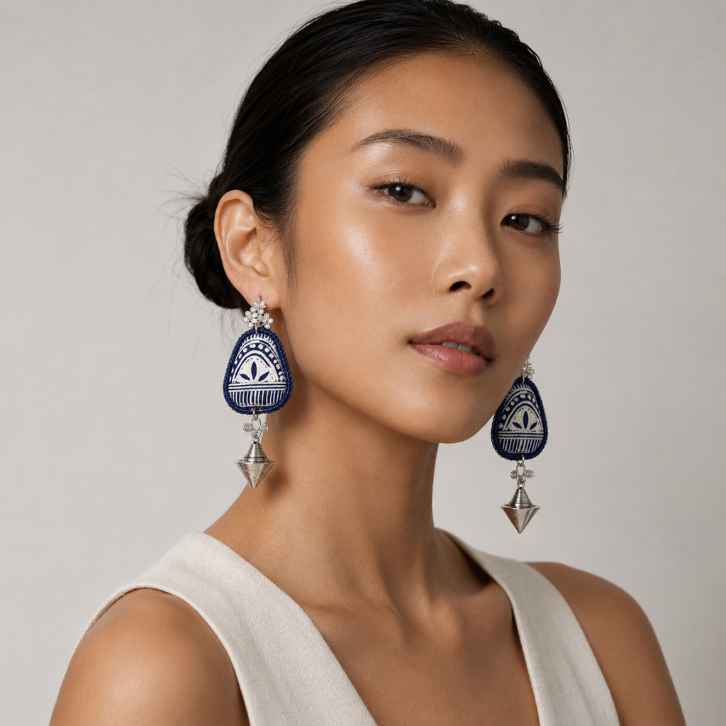 Miao Silver Earrings| Ethnic Heritage