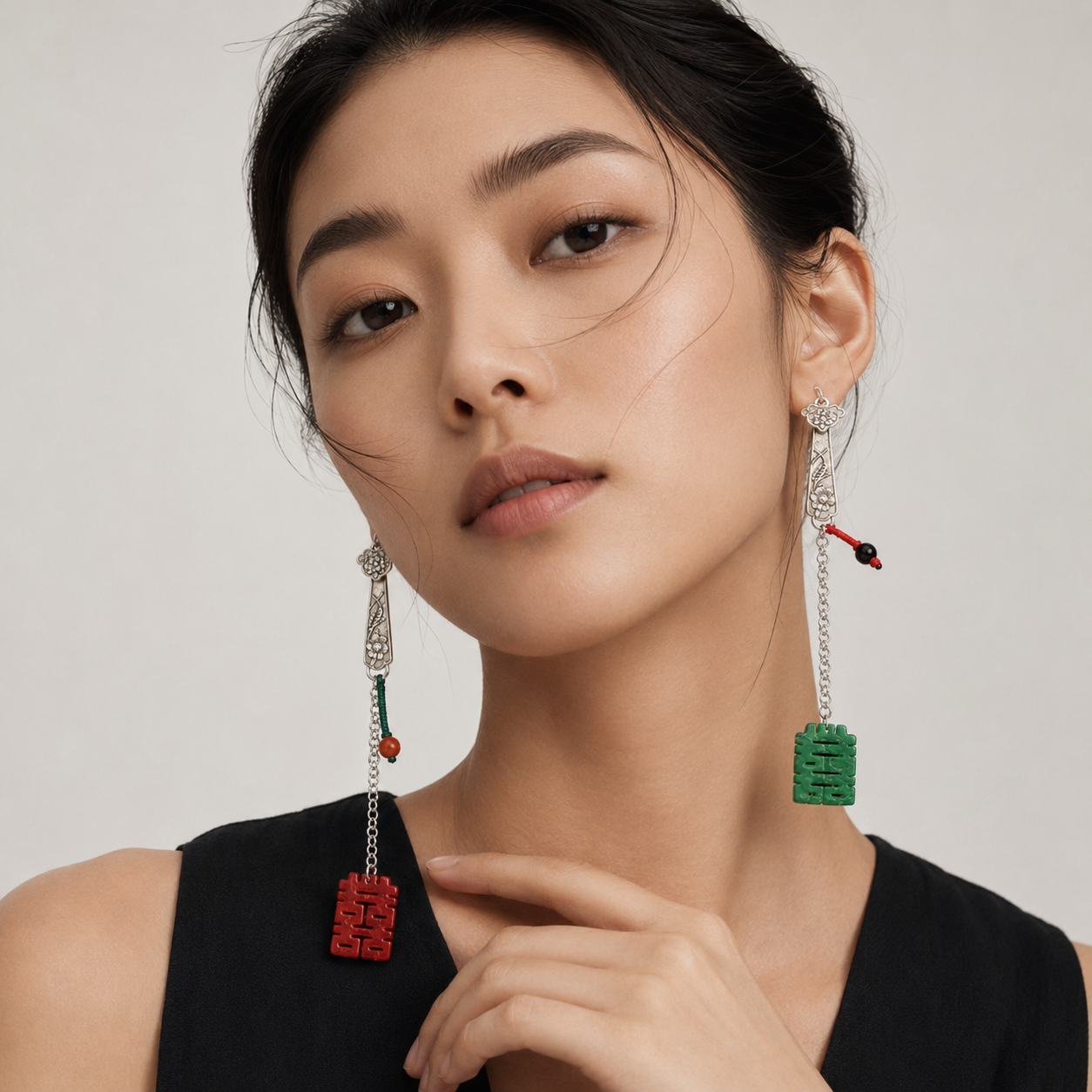 Miao Silver Earrings | Ethnic Heritage