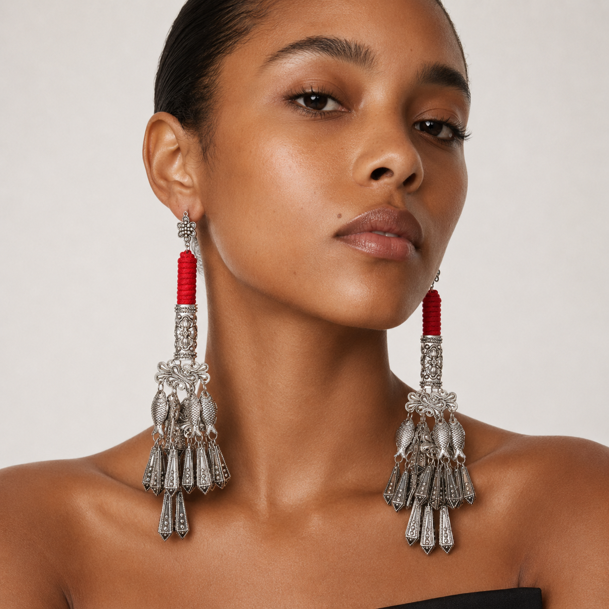 Miao Silver Earrings | Ethnic Heritage