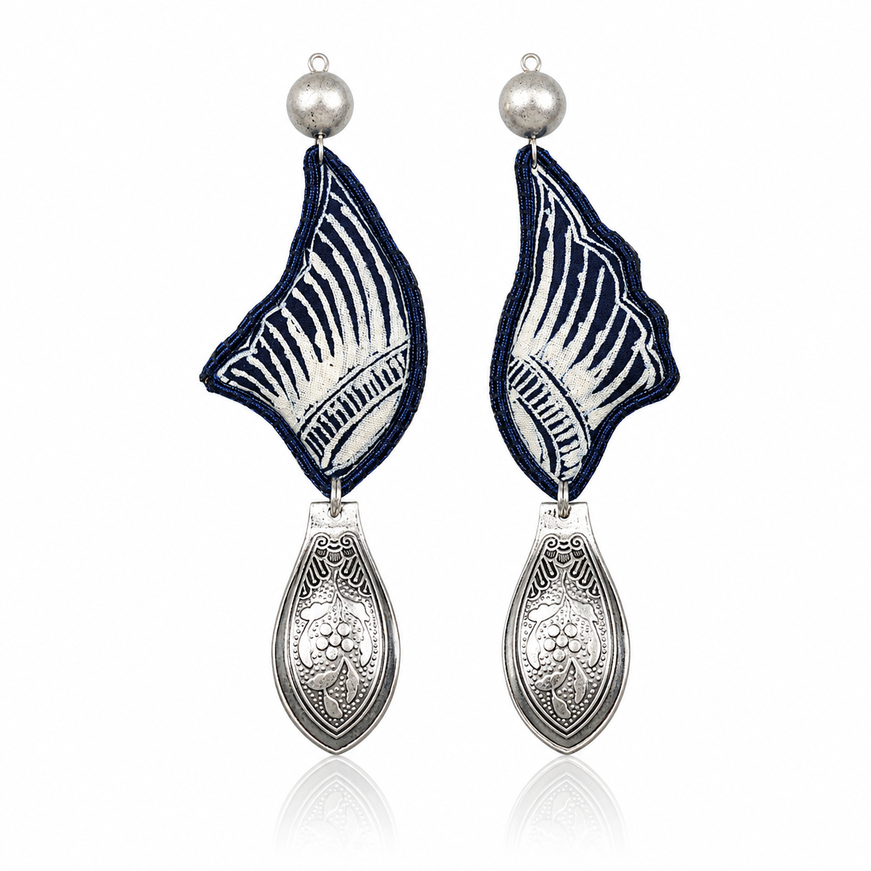 Miao Silver Earrings| Ethnic Heritage