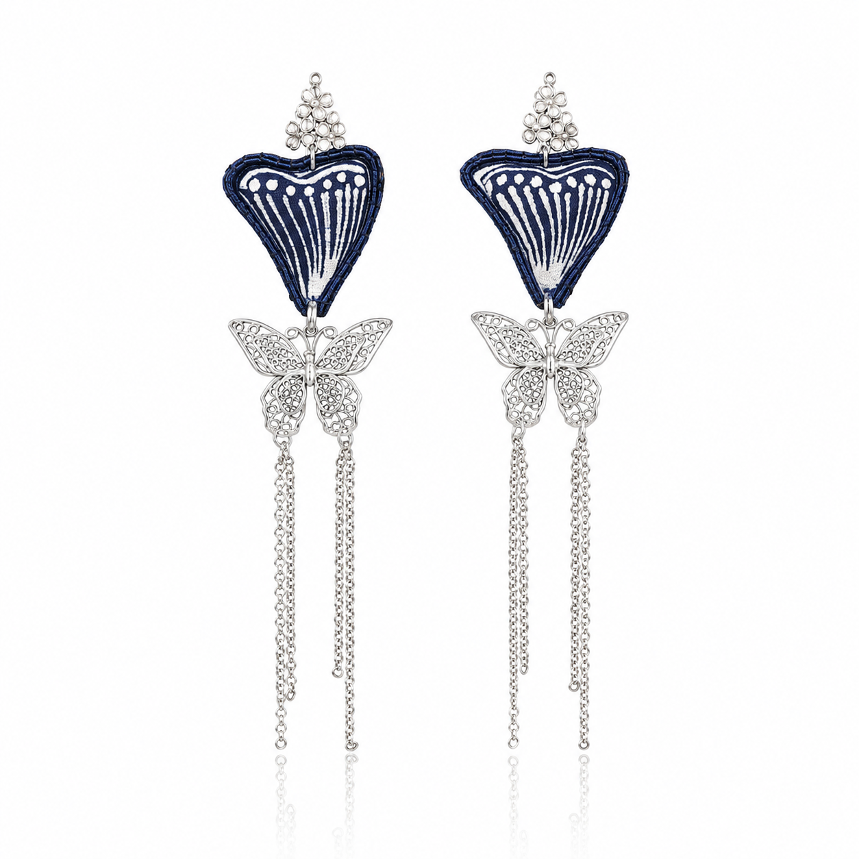 Miao Silver Earrings| Ethnic Heritage