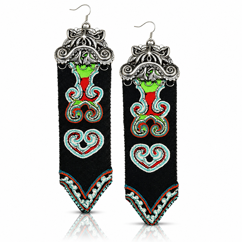 Vintage Embroidery Earrings  | Heritage