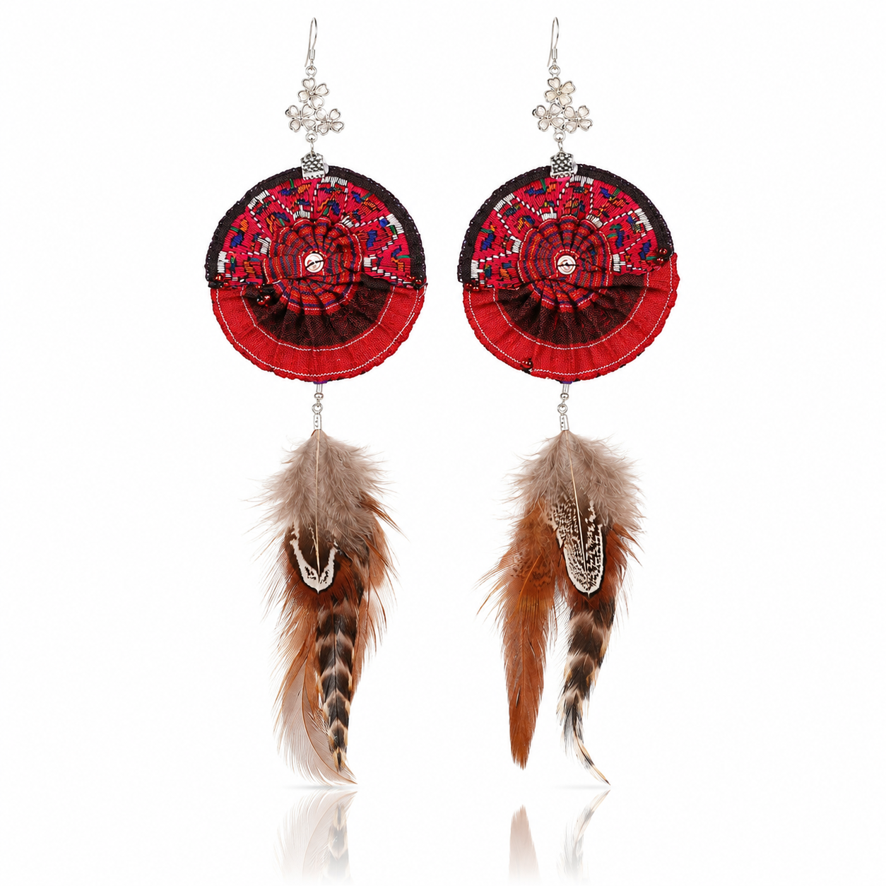 Miao Silver Earrings | Ethnic Heritage