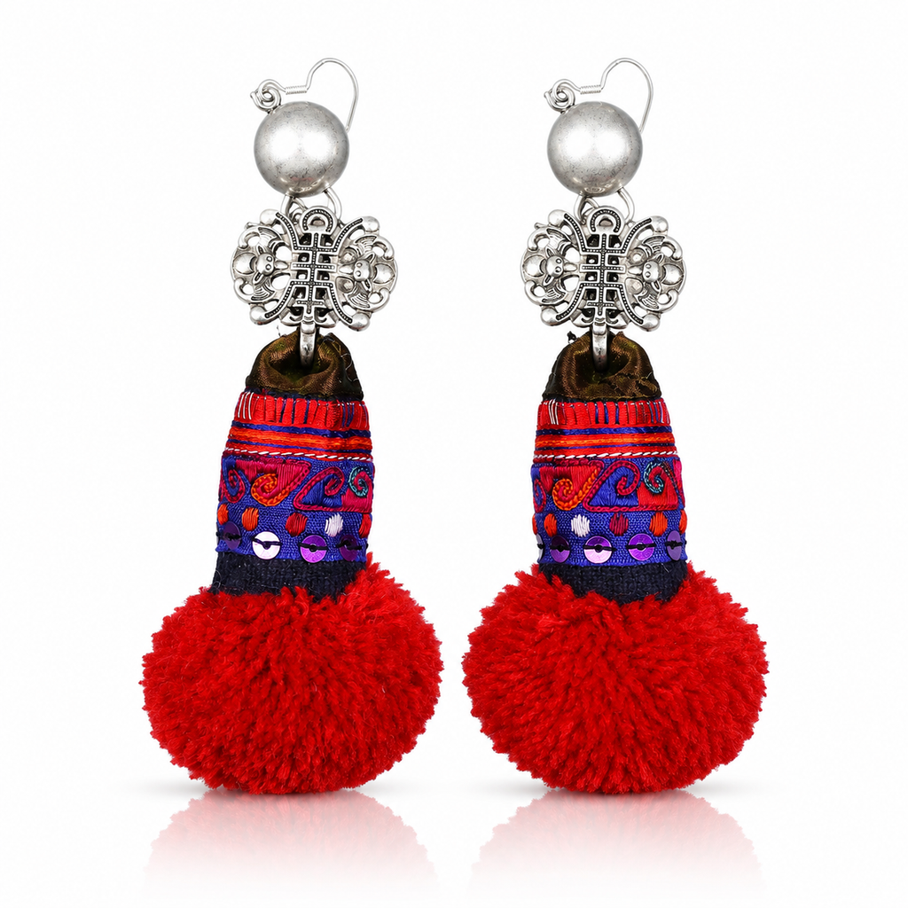 Vintage Embroidery Earrings  | Heritage