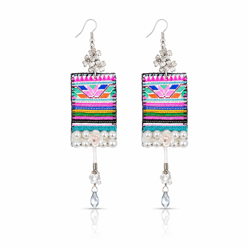 Vintage Embroidery Earrings| Heritage