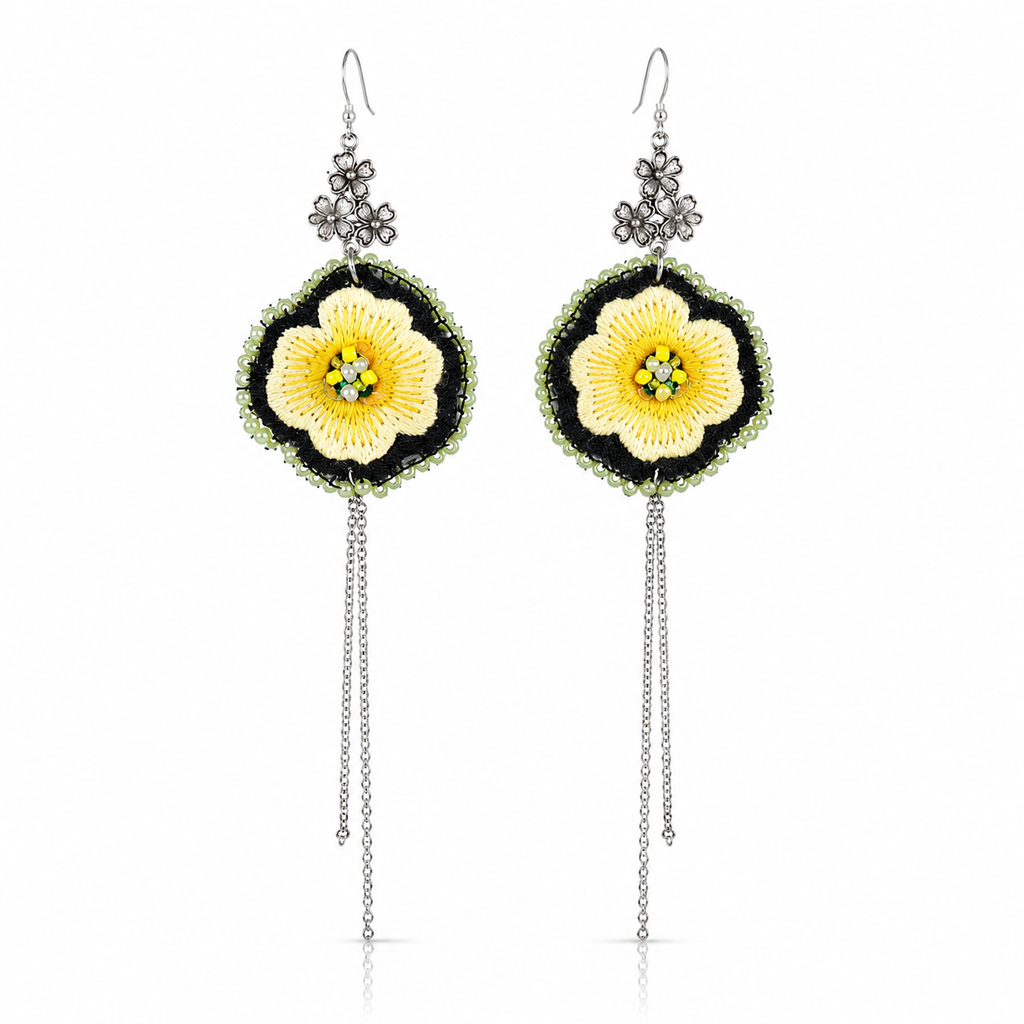 Vintage Embroidery Earrings | Heritage