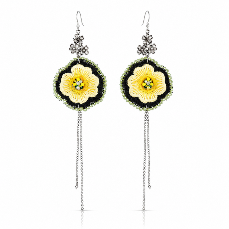 Vintage Embroidery Earrings | Heritage