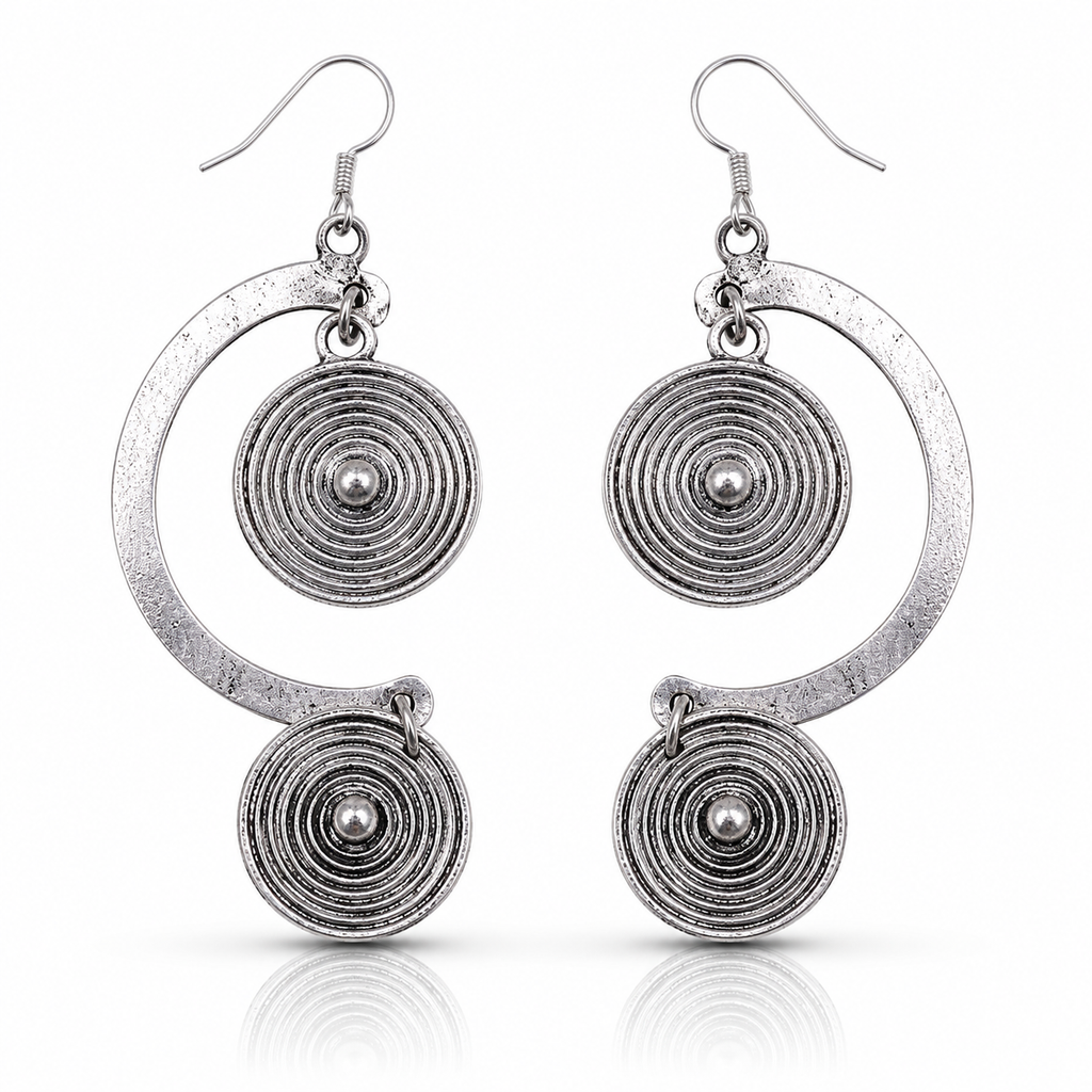 Miao Silver Earrings  | Ethnic Heritage