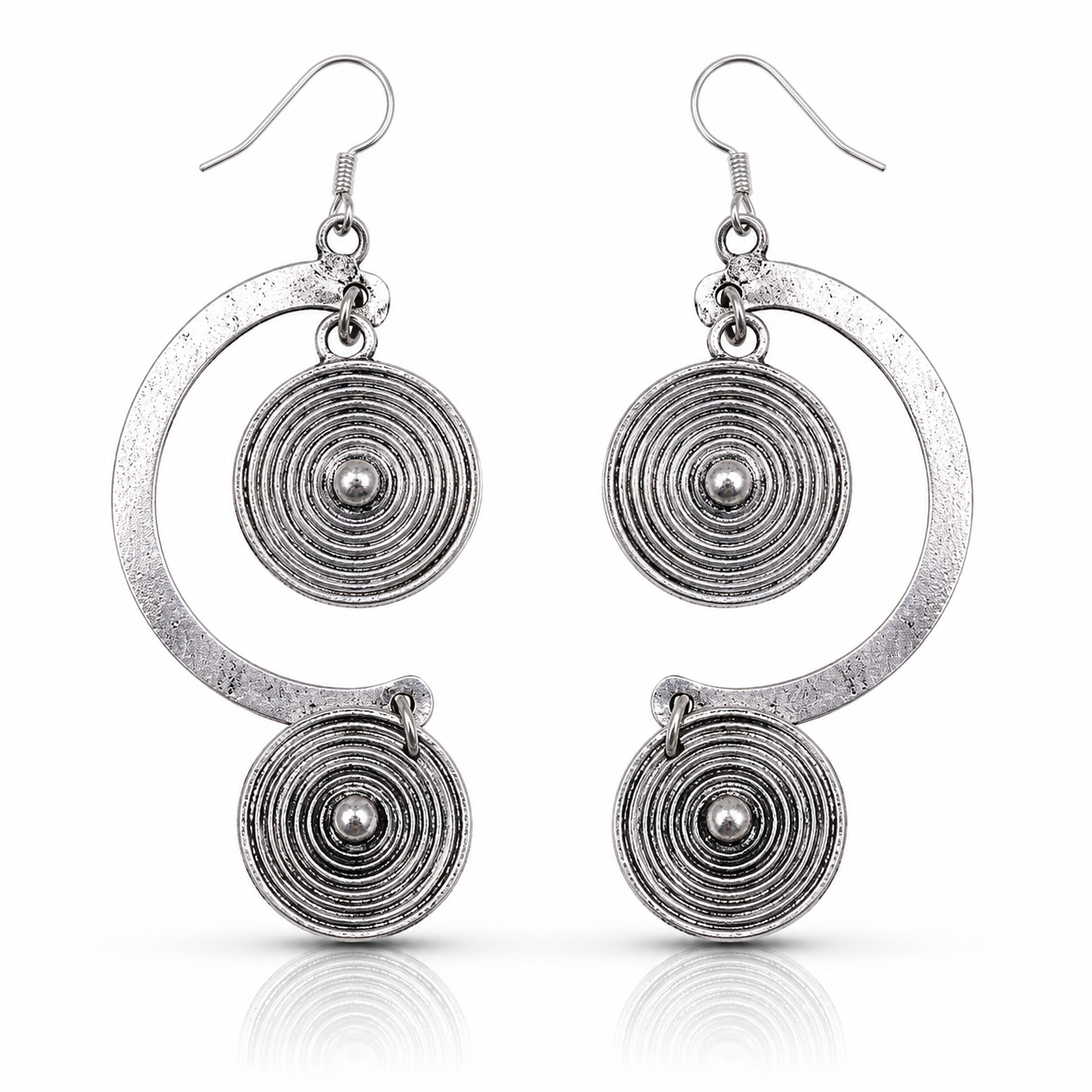 Miao Silver Earrings  | Ethnic Heritage