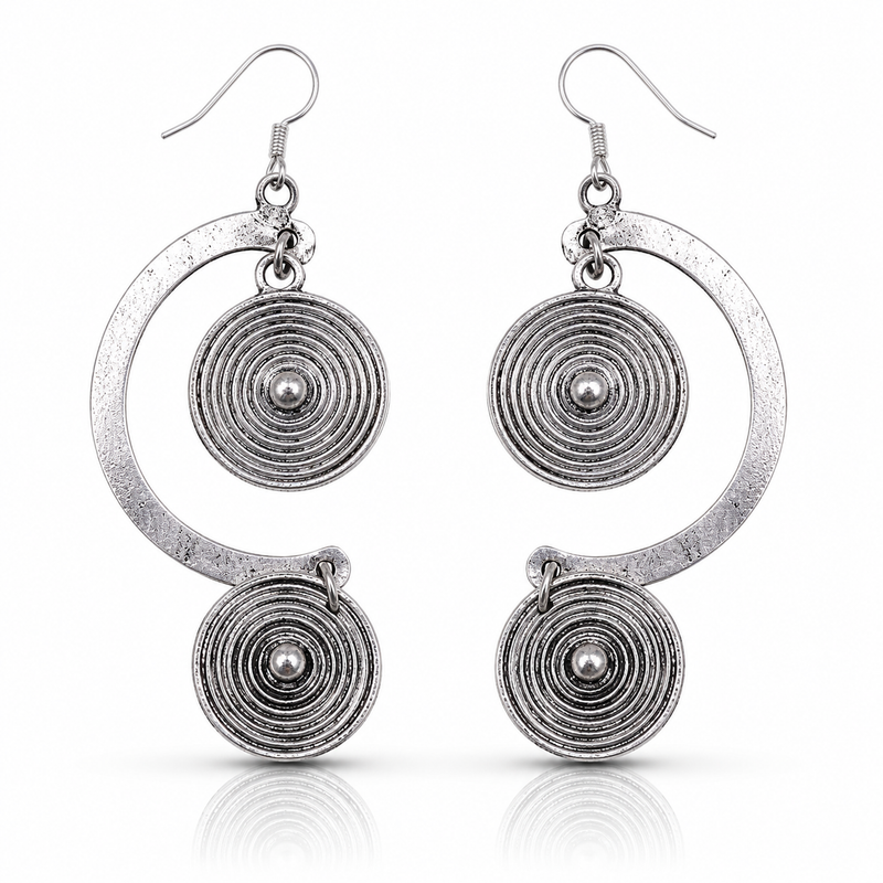 Miao Silver Earrings  | Ethnic Heritage