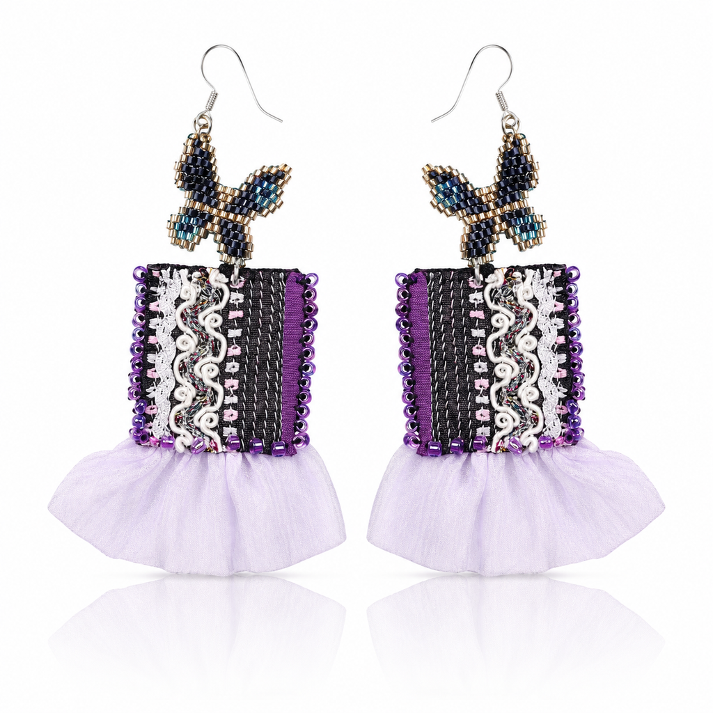Vintage Embroidery Earrings | Heritage