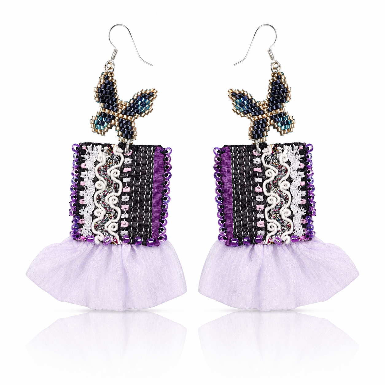 Vintage Embroidery Earrings | Heritage