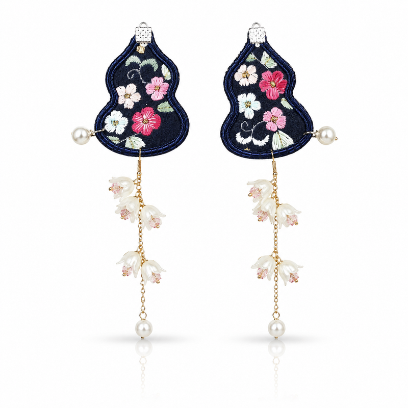 Vintage Embroidery Earrings| Heritage