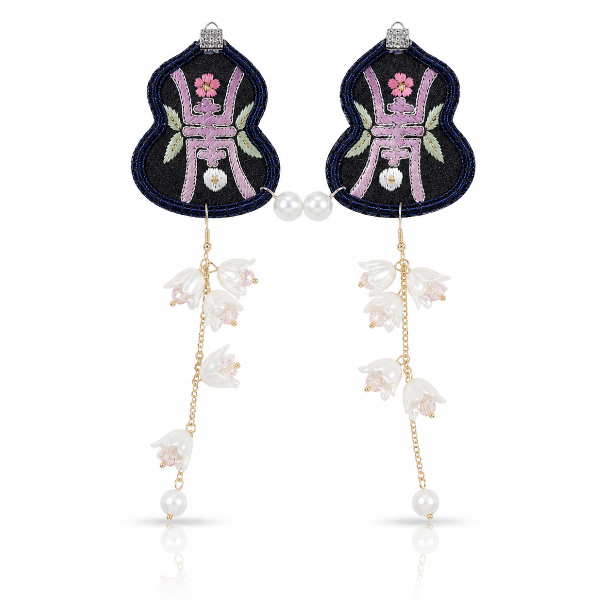 Vintage Embroidery Earrings| Heritage