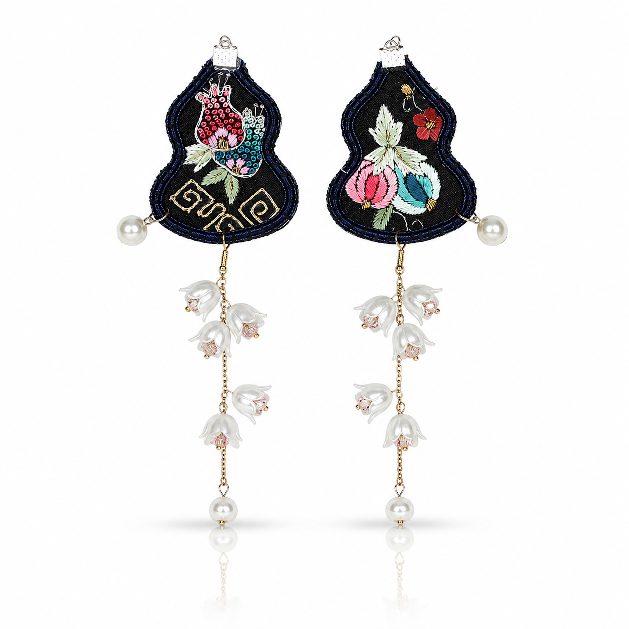 Vintage Embroidery Earrings| Heritage