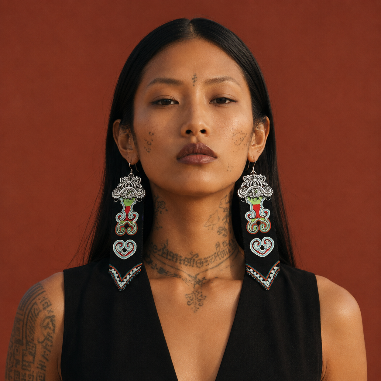Vintage Embroidery Earrings  | Heritage
