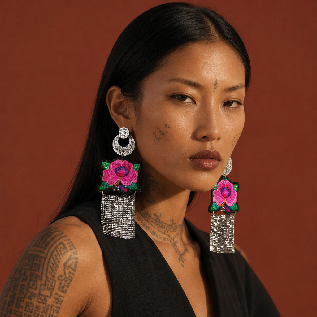 Vintage Embroidery Earrings | Heritage