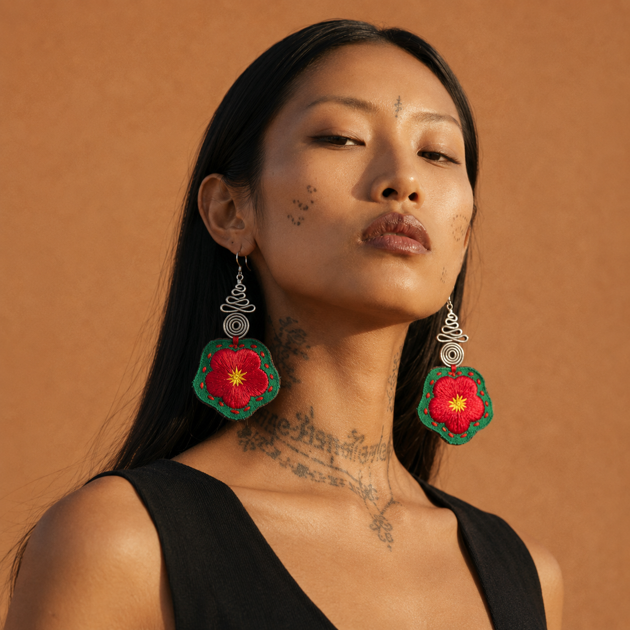 Vintage Embroidery Earrings | Heritage