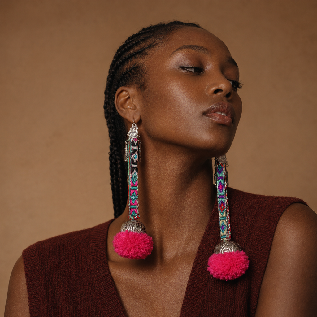 Vintage Embroidery Earrings | Heritage