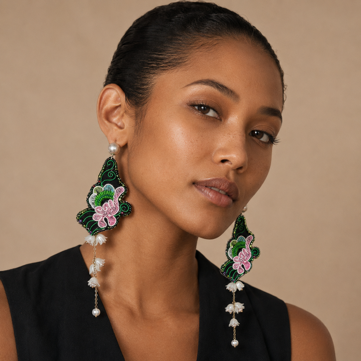 Vintage Embroidery Earrings | Heritage