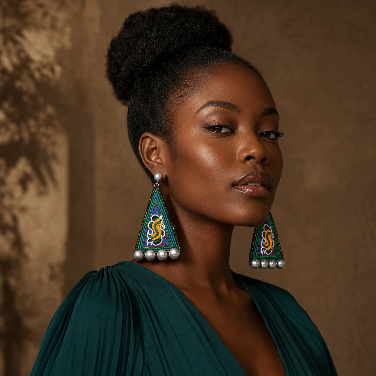 Vintage Embroidery Earrings| Heritage