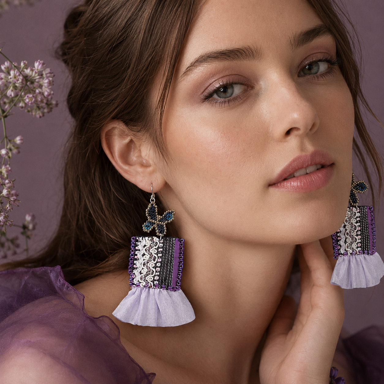 Vintage Embroidery Earrings | Heritage