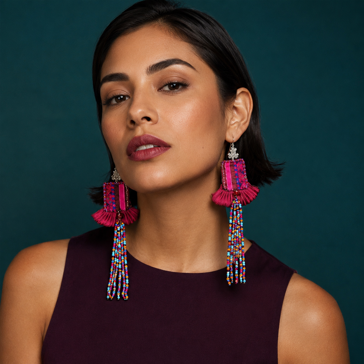 Miao Silver Earrings | Ethnic Heritage