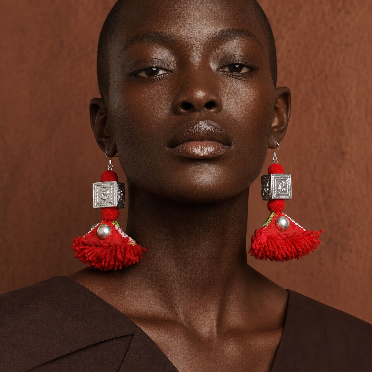 Miao Silver Earrings | Ethnic Heritage