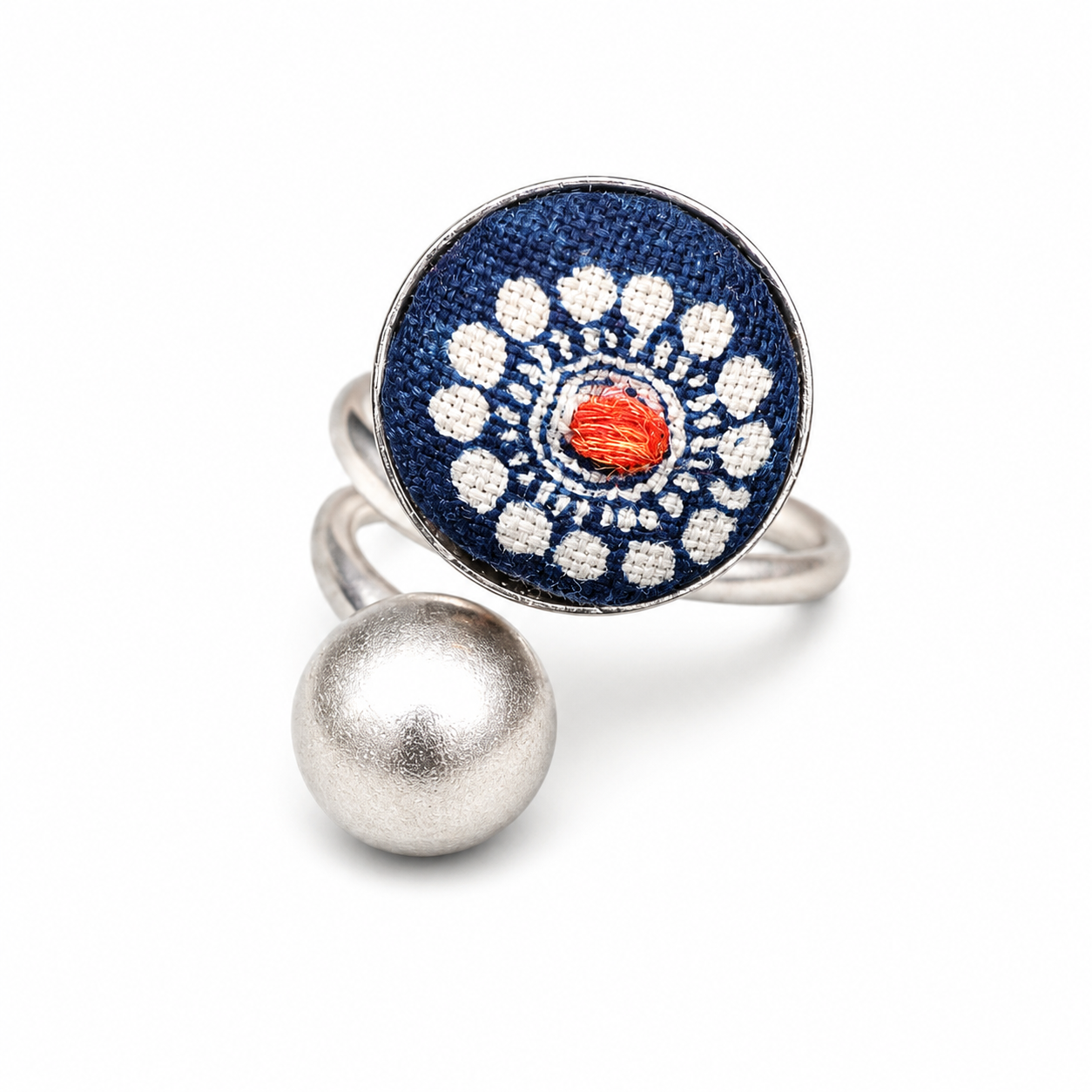 Vintage Embroidery & Indigo Ring | Heritage