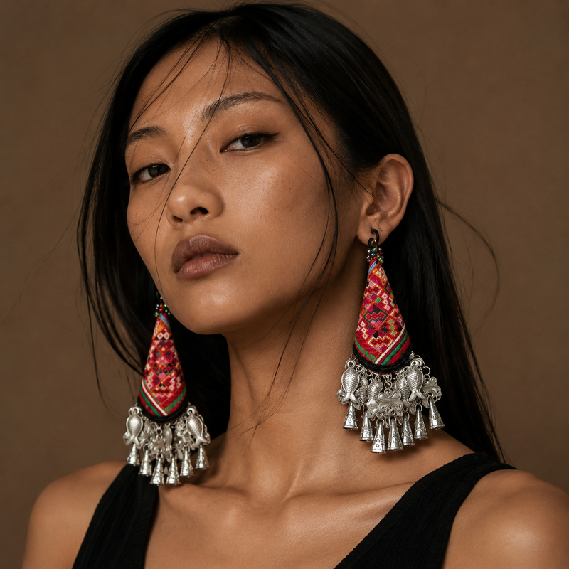 Vintage Embroidery Earrings | Heritage