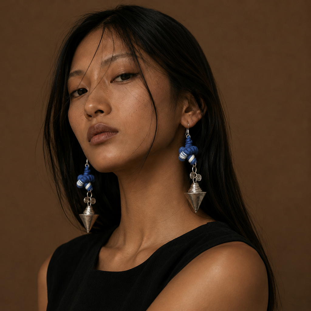 Miao Silver Earrings | Ethnic Heritage