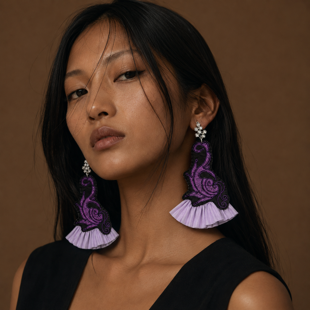 Vintage Embroidery Earrings | Heritage