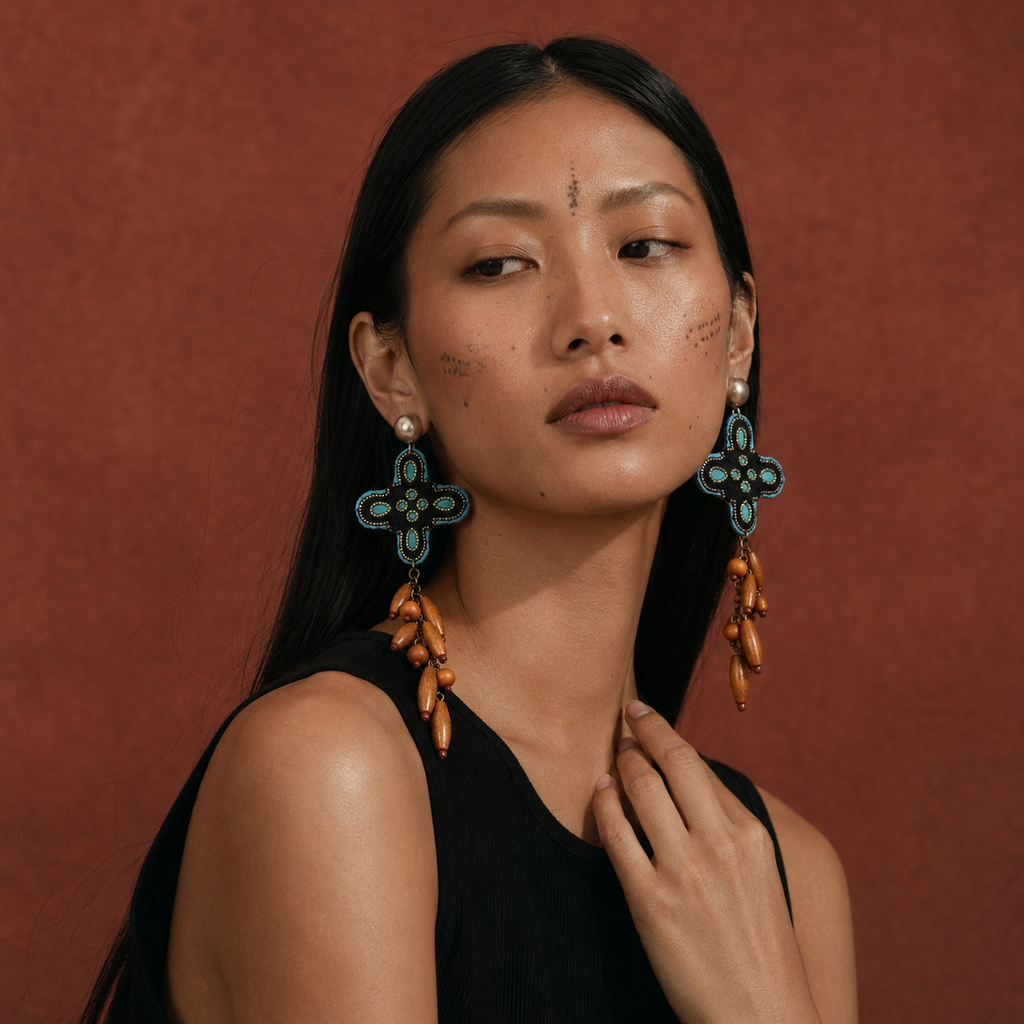 Vintage Embroidery Earrings | Heritage