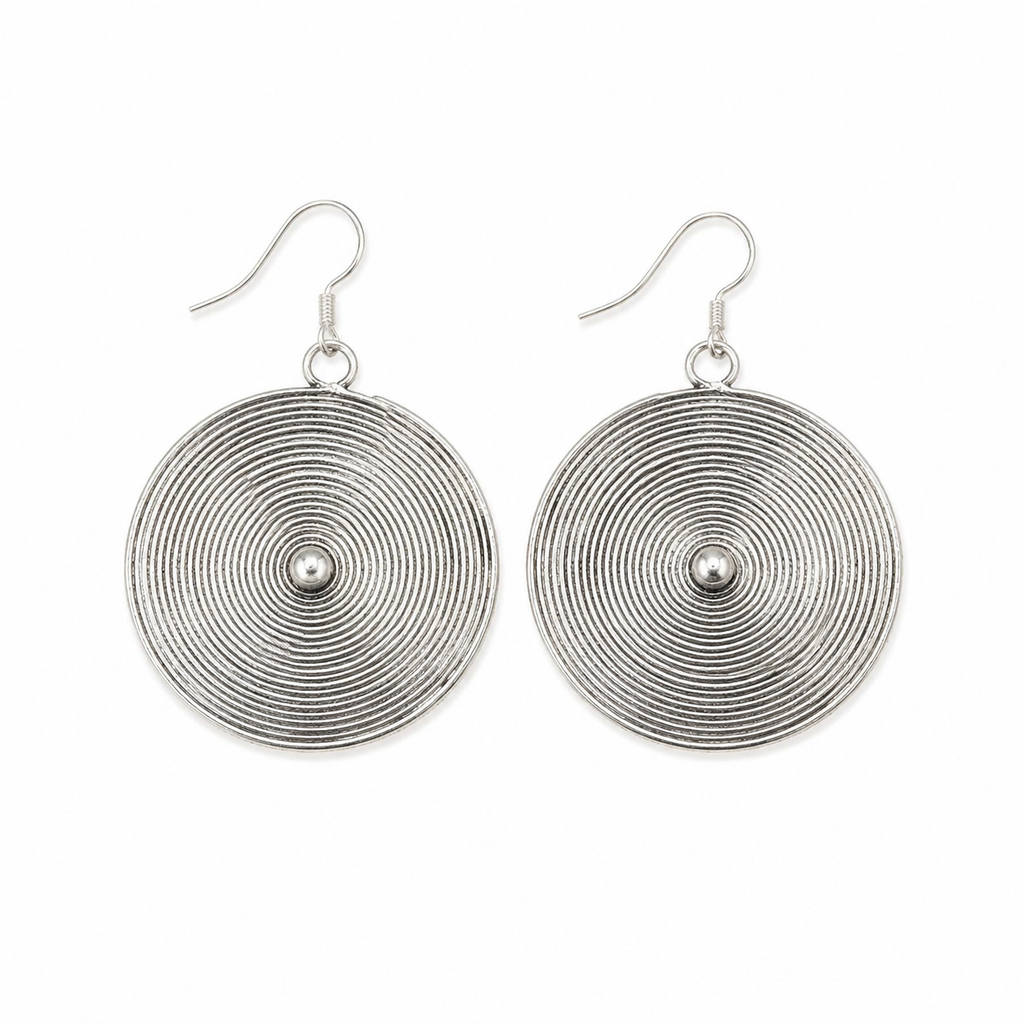 Miao Silver Earrings | Ethnic Heritage