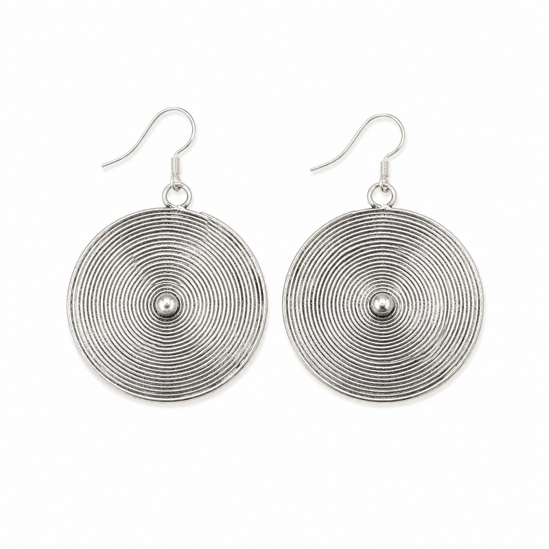 Miao Silver Earrings | Ethnic Heritage