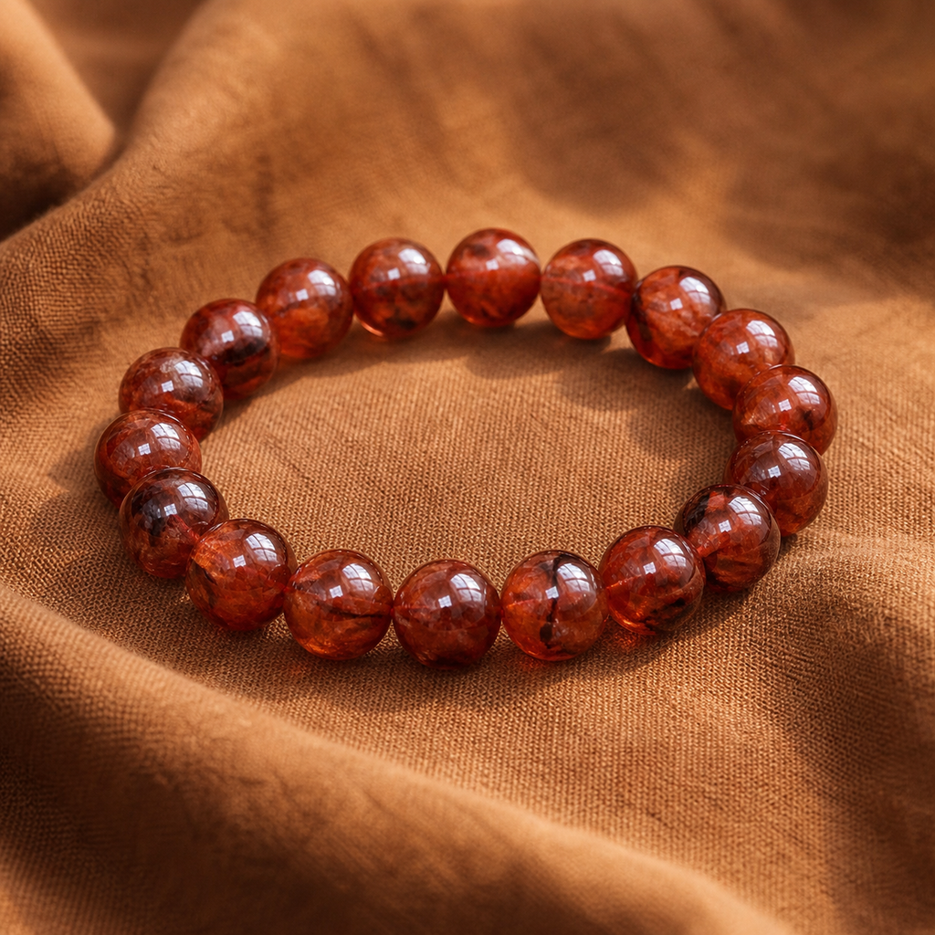 Natural 5A Copper Rutilated Quartz Bracelet
