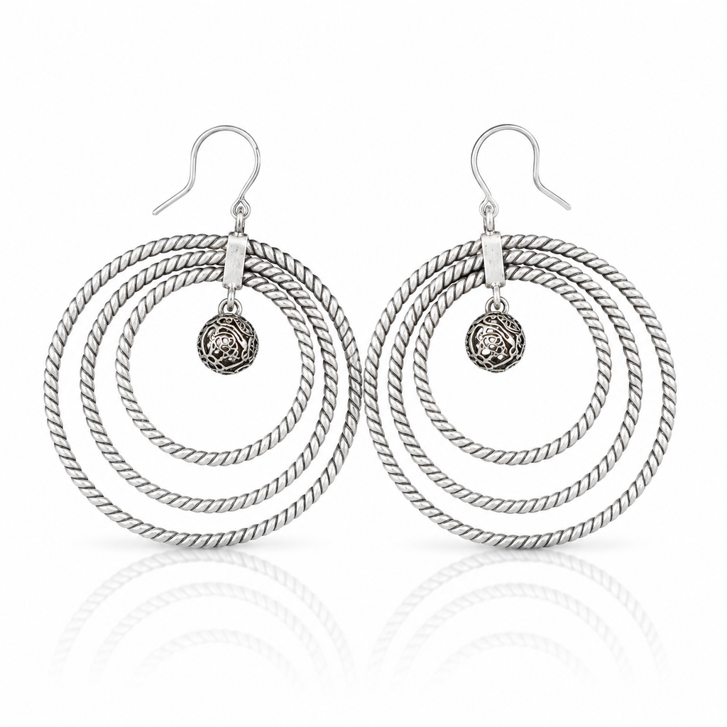 Miao Silver Earrings  | Ethnic Heritage