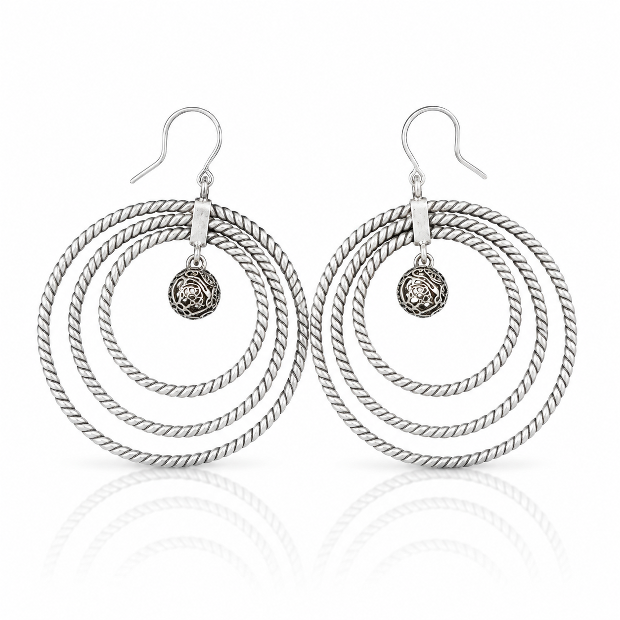 Miao Silver Earrings  | Ethnic Heritage