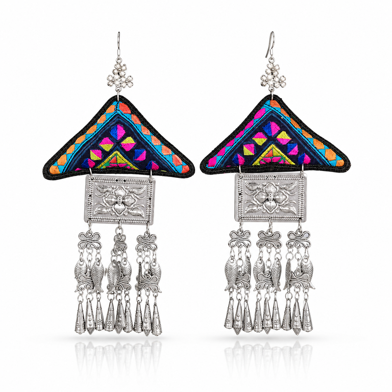 Vintage Embroidery Earrings | Heritage