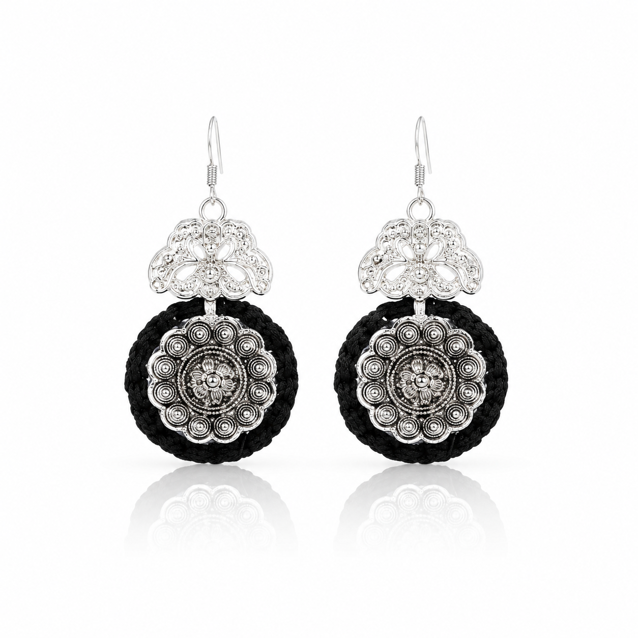 Miao Silver Earrings | Ethnic Heritage
