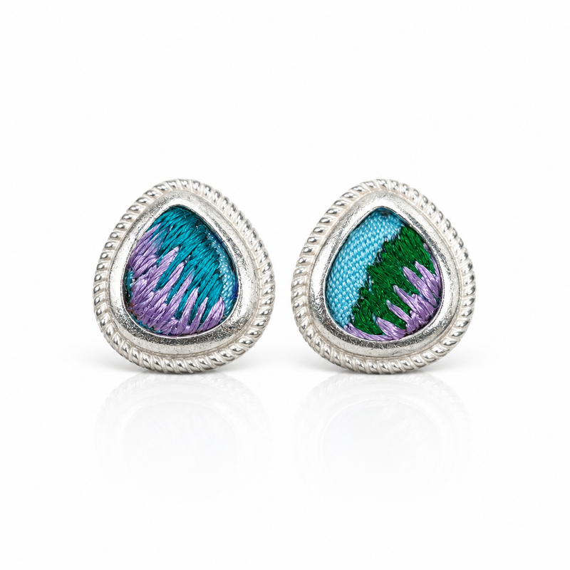 Vintage Embroidery Earrings  | Heritage