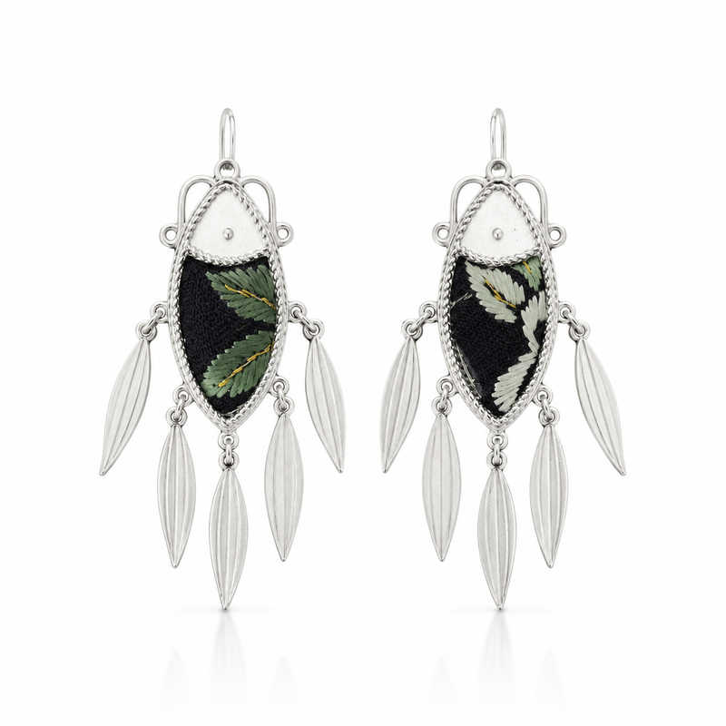 Vintage Embroidery Earrings | Heritage