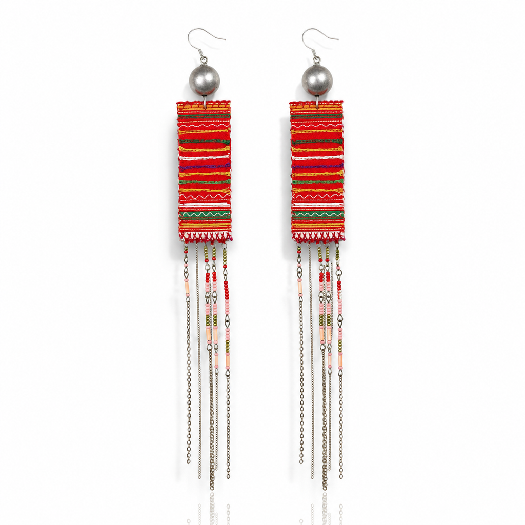 Miao Silver Earrings | Ethnic Heritage